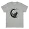 Gray Cat & Moon Magic Adult Crew Neck T-Shirt by Celebrate It™